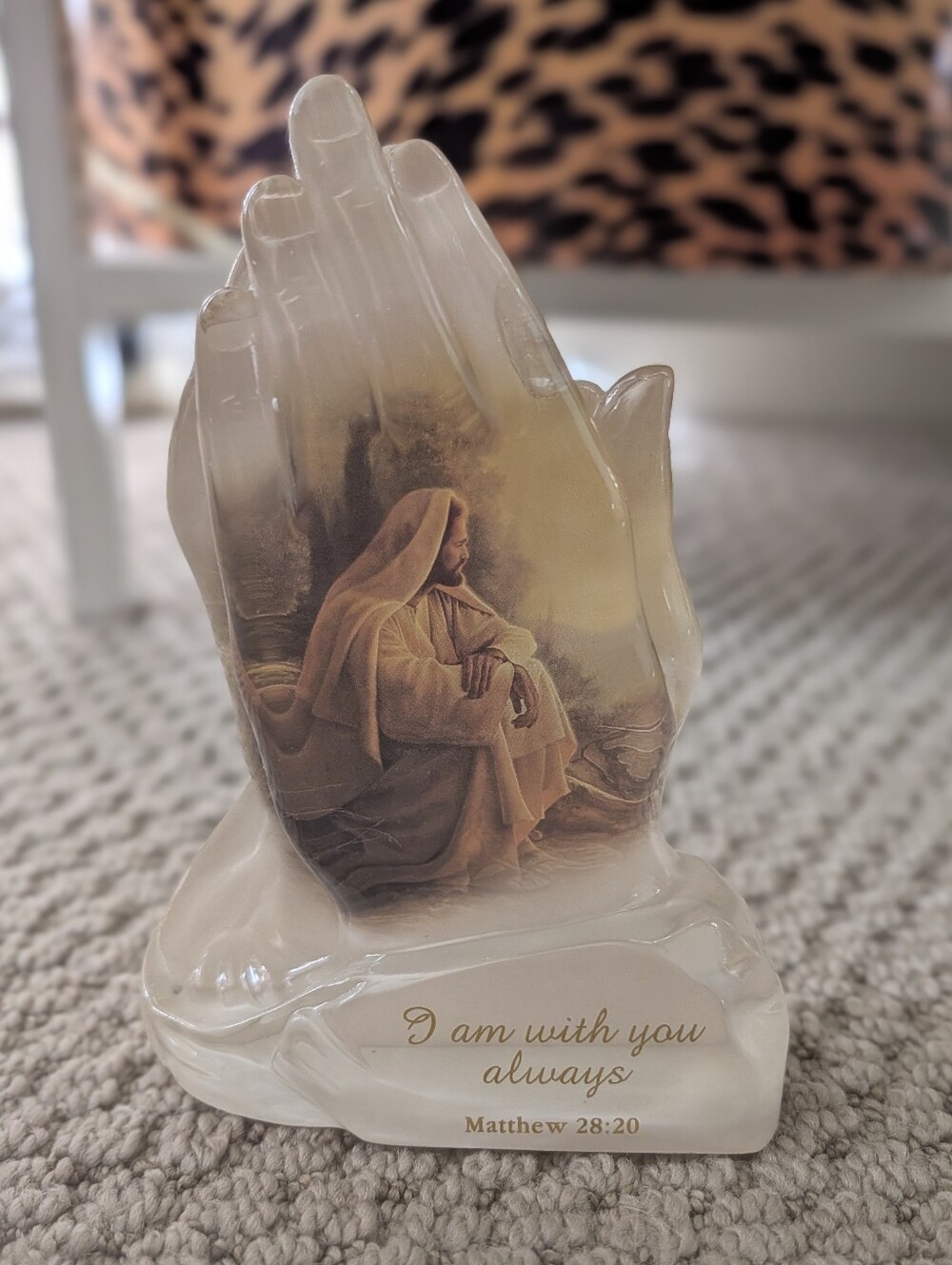 "Always with You" Praying Hands Religious Art Collectible, 6" x 4.5"